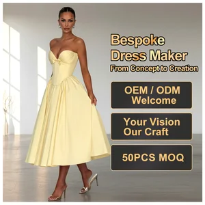 Custom OEM 2025 Spring With Fishbone Chest Pad Dresses Sexy Party Sleeveless Solid Color Club  Evening Dresses for Women