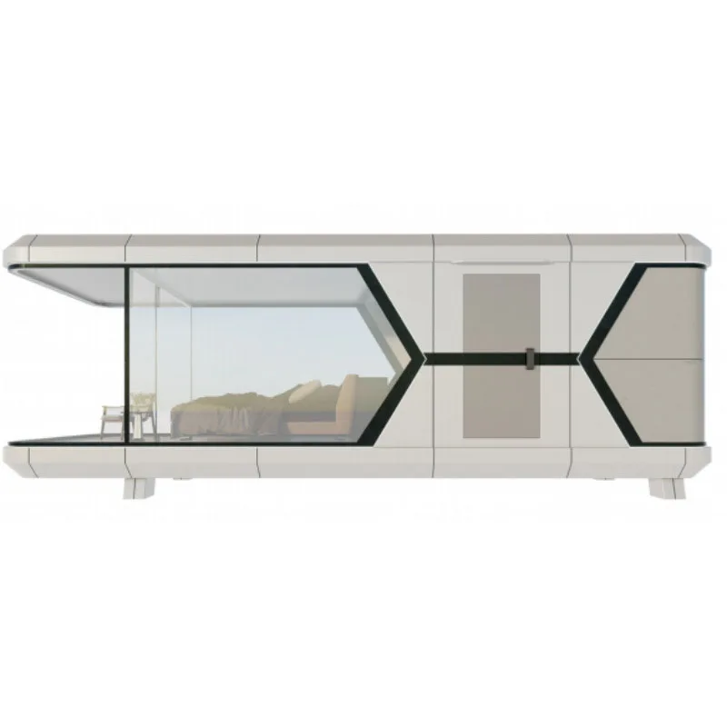 Portable Prefab House Space Capsule Mobile Home Container Outdoor Camping Capsule House with Balcony