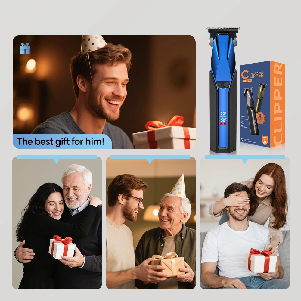 New Professional Rechargeable LED Digital Display Man Clipper for Home Use Plastic Electric Hair Trimmer Clipper supplier