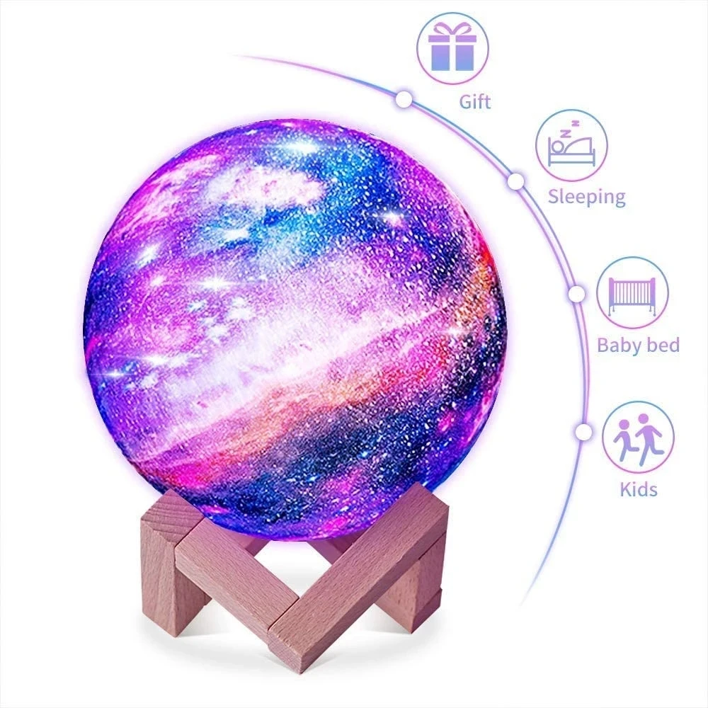 1/3/4 PCS 3D Printing Starry Sky and Moon Pattern Bathroom