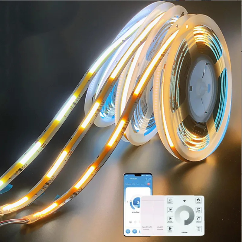 Smart Flowing Led Cob Running Water Led Strip 24v 420led White 4000k