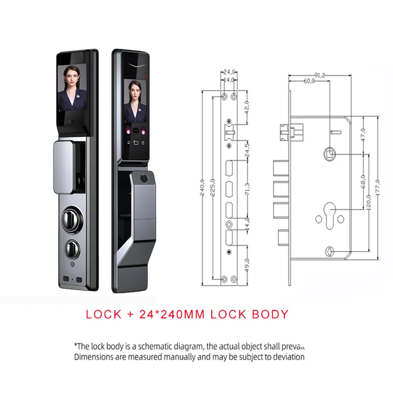 Fully Automatic Biometric Digital Touch Screen Home Lock Password Lock Smart Fingerprint Door Lock