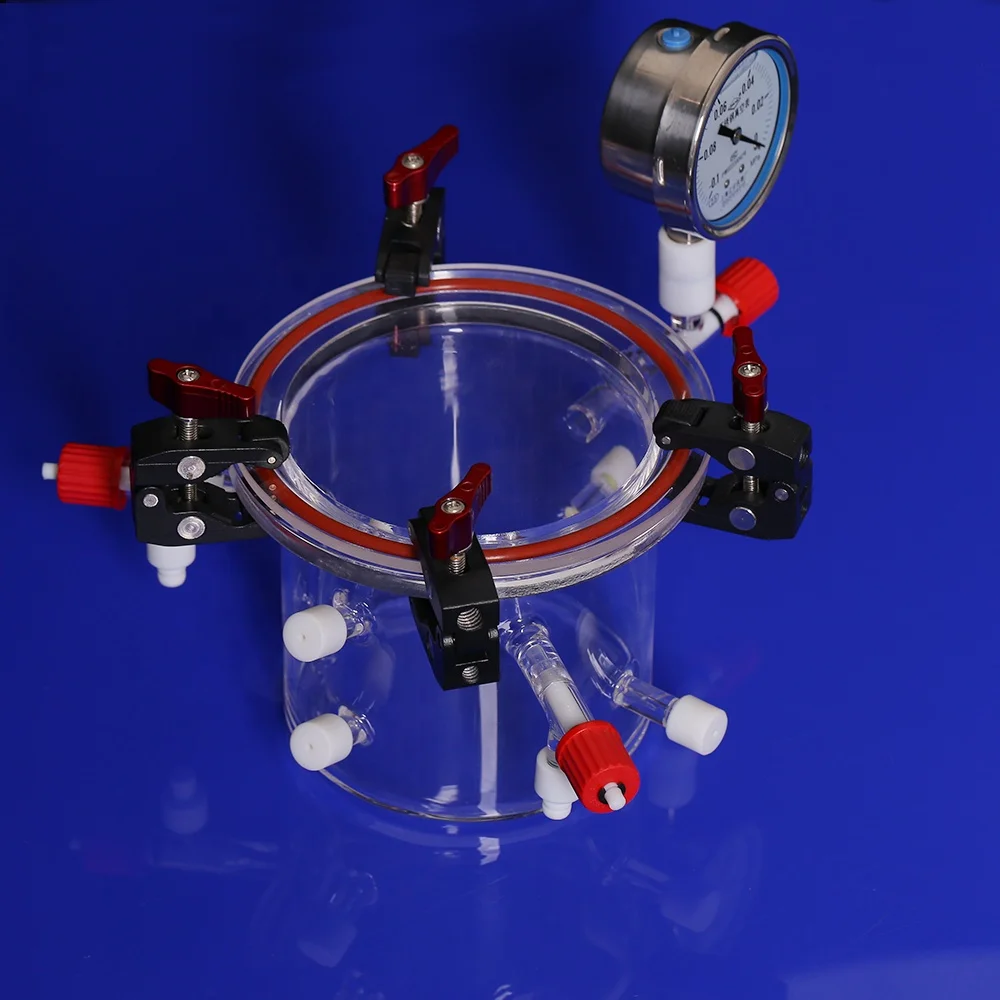 Lab Fused Quartz Reactor with Vacuum and Discharge Photocatalytic SO2 Removal Chemical Composition SiO2