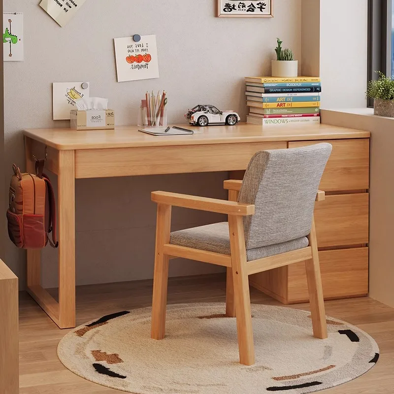 Antique Style Solid Oak Wood Laptop Desk - Perfect for Home Office