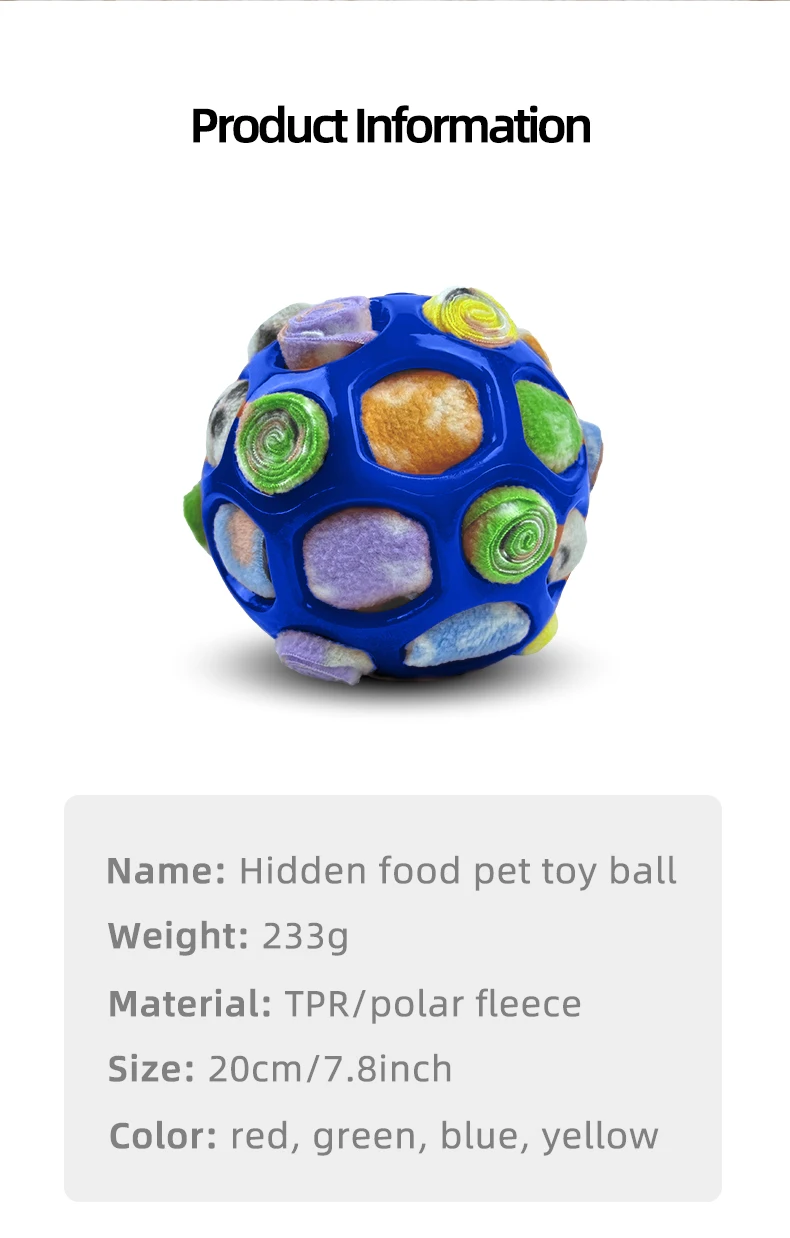 Interactive Pet Toys Dog Snuffle Ball With Bite Resistant Rope Slow Feeder Dog Chew Toy For Training Dog Balls details