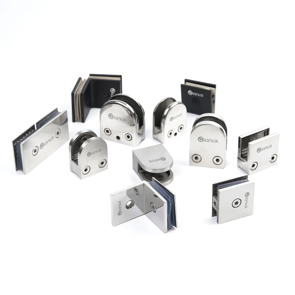 Glass Balustrade Stair Railing Clamp Wall Mounted Post Glass Clip Stainless Steel Glass Clamp