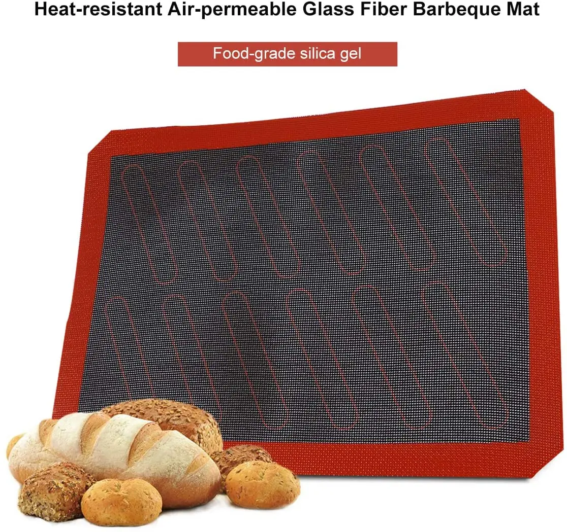 Антипригарный силиконовый коврик для выпечки перфорированный сетчатый