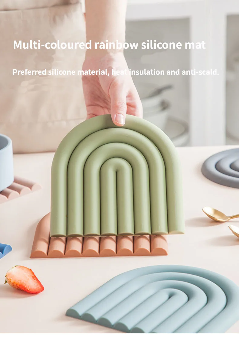 Washable Hightemperature Resistant Silicone Placemat Food Grade Eco