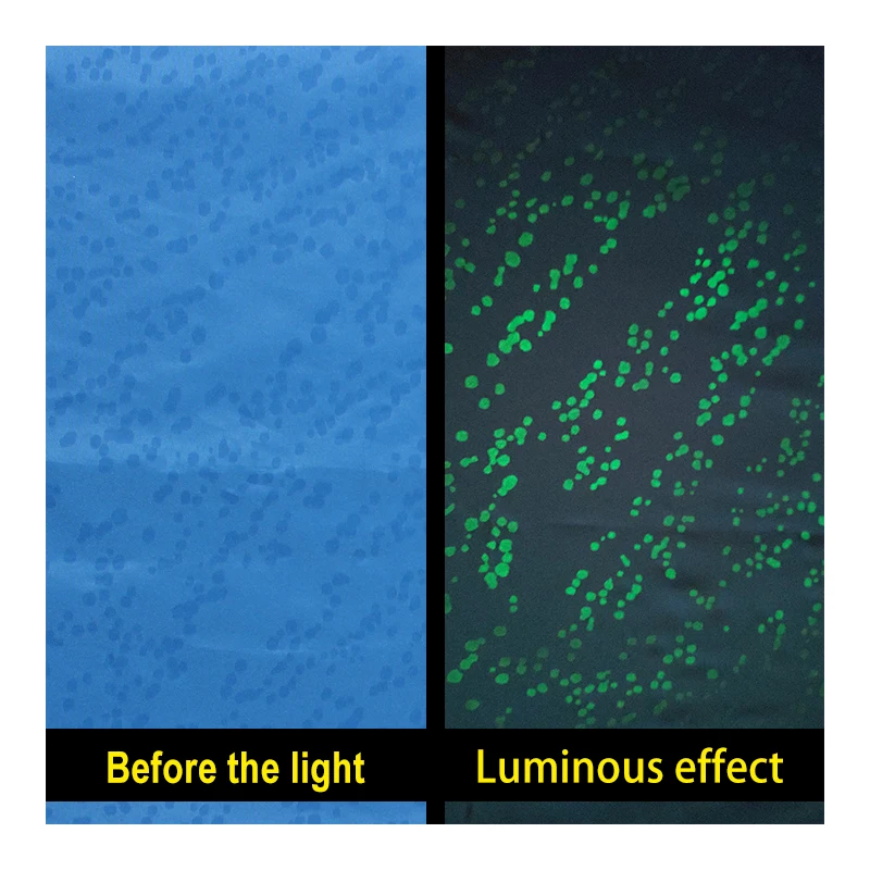 Горячая Распродажа новая технология oem светящаяся в темноте ткань полиэстер ночная