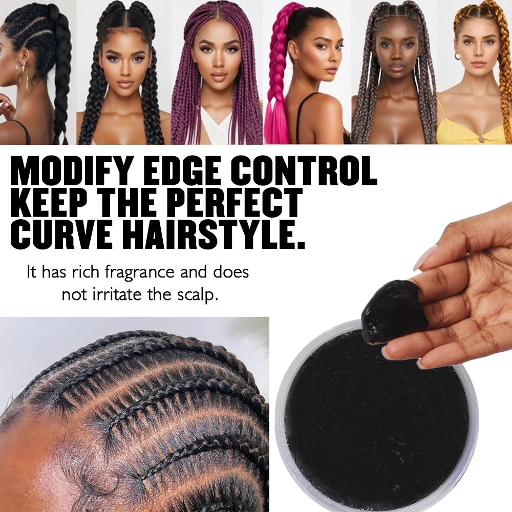 New Arrival Edge Control for Women Easy Wash Hair Wax Yellow Color 300g Gel