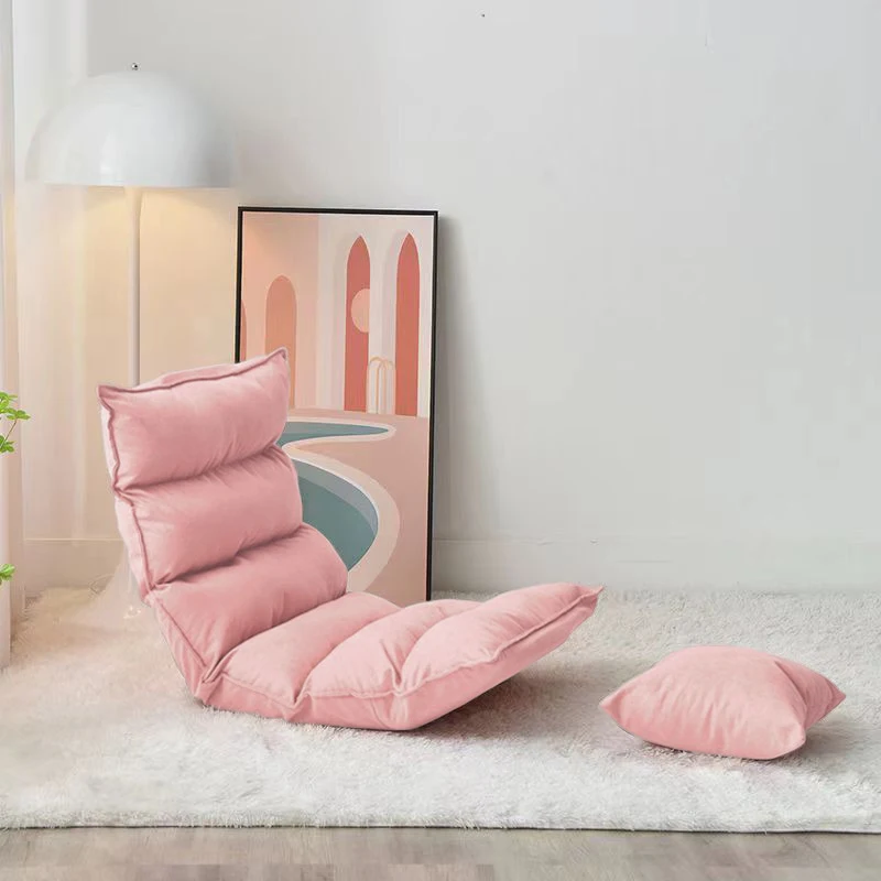 Portable Adjustable Bean Bag Balcony Backrest Folding Bed Ground Living  Room Chair Leisure Fabric Lazy Tatami Relaxing Sofa