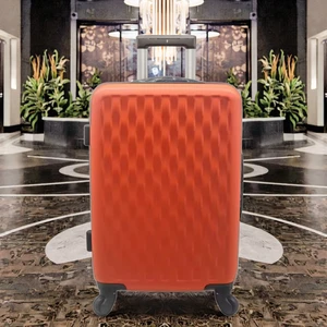 Wholesale ABS Luggage Set Fashion Orange Vspink Hard Shell Suitcase Carry on Luggage Travelling Trolley Bags