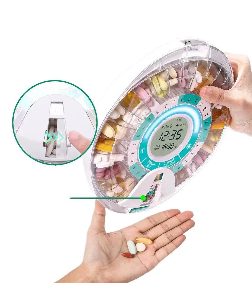 Интеллектуальная Электронная Медицинская коробка упаковочная портативный многофункциональный будильник для пожилых людей