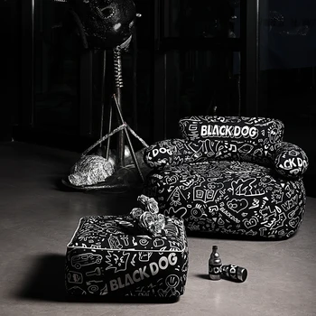 ブラックドッグエアソファソファ屋外キャンプピクニックポータブル