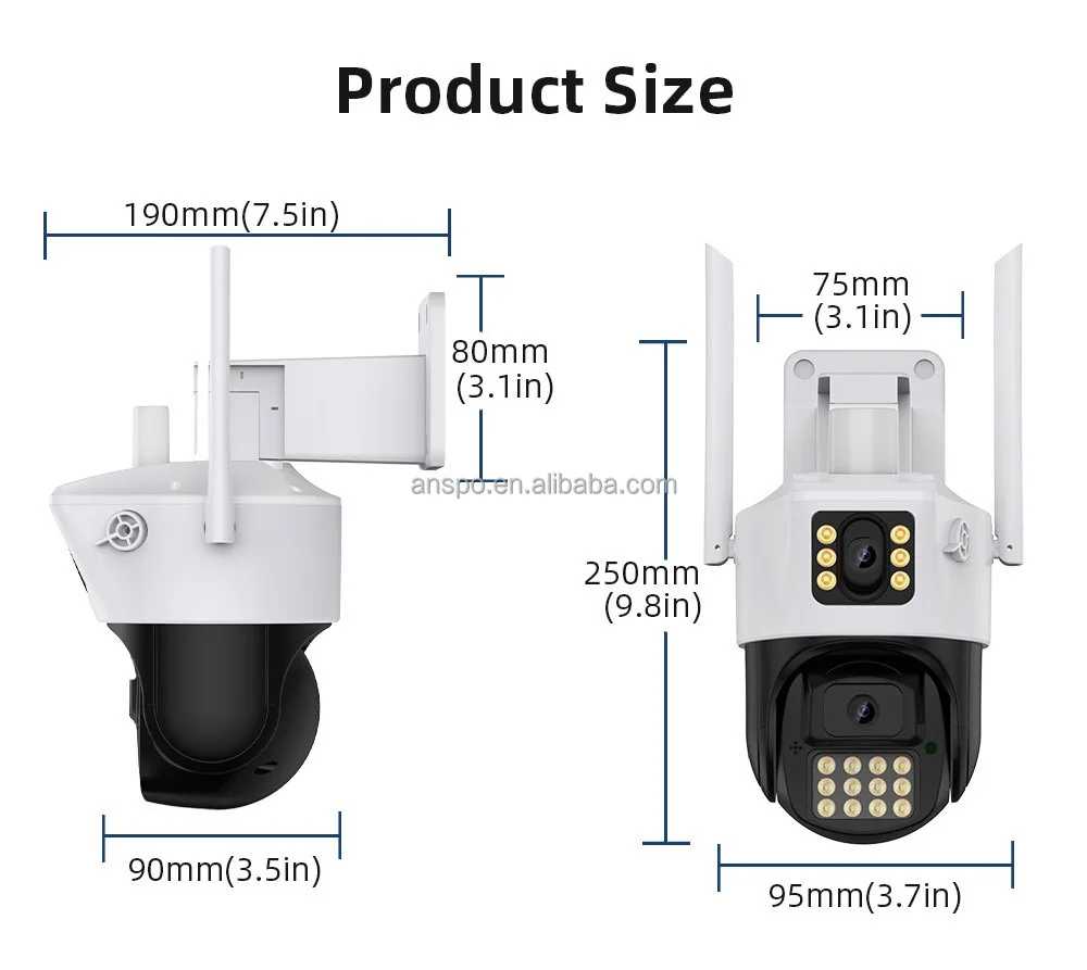 4MP Dual Lens Smart Wifi Camera  Wireless Video Surveillance CCTV Cameras P2P