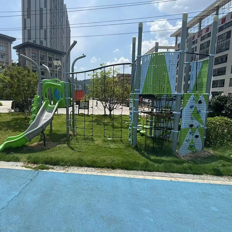Outdoor Children's Playground Equipment LLDPE Slide Swings Climbing Nets for Park Yard Garden Schools and Sports Venues