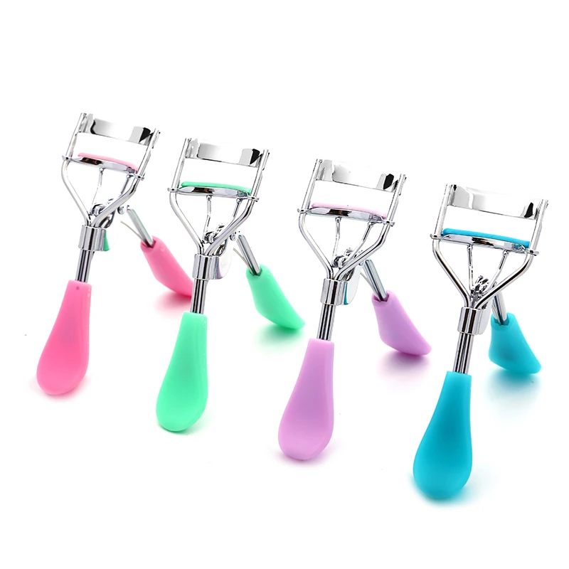 Factory Directly Wholesale  Multi Color Flat False Duck Tongue Handle Eyelash Curler