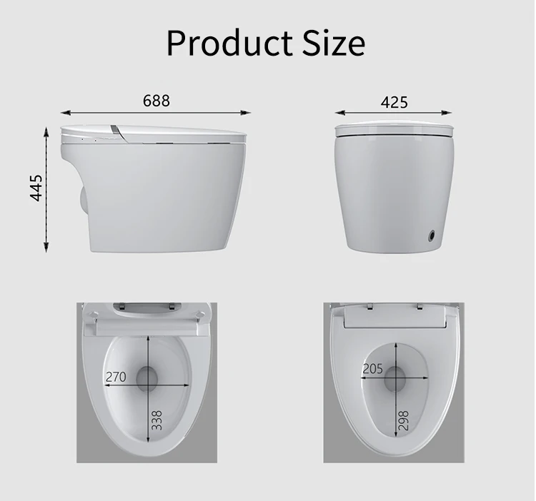 Ceramic Automatic Self Flushing Bathroom Smart Toilet Egg Shape Intelligent Sanitary Ware Bidet Toilet Bowl manufacture