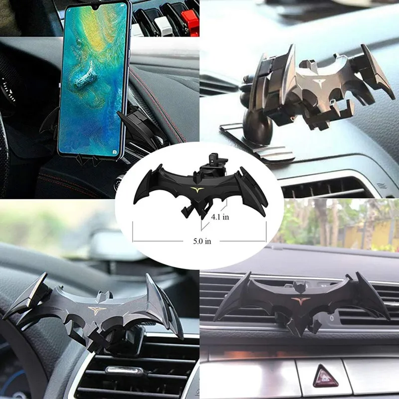 Car Vent Bat Mount Creative Bat Shape Car Phone Holder Mount Universal Gravity Automatic Locking Hands Free Phone Holder