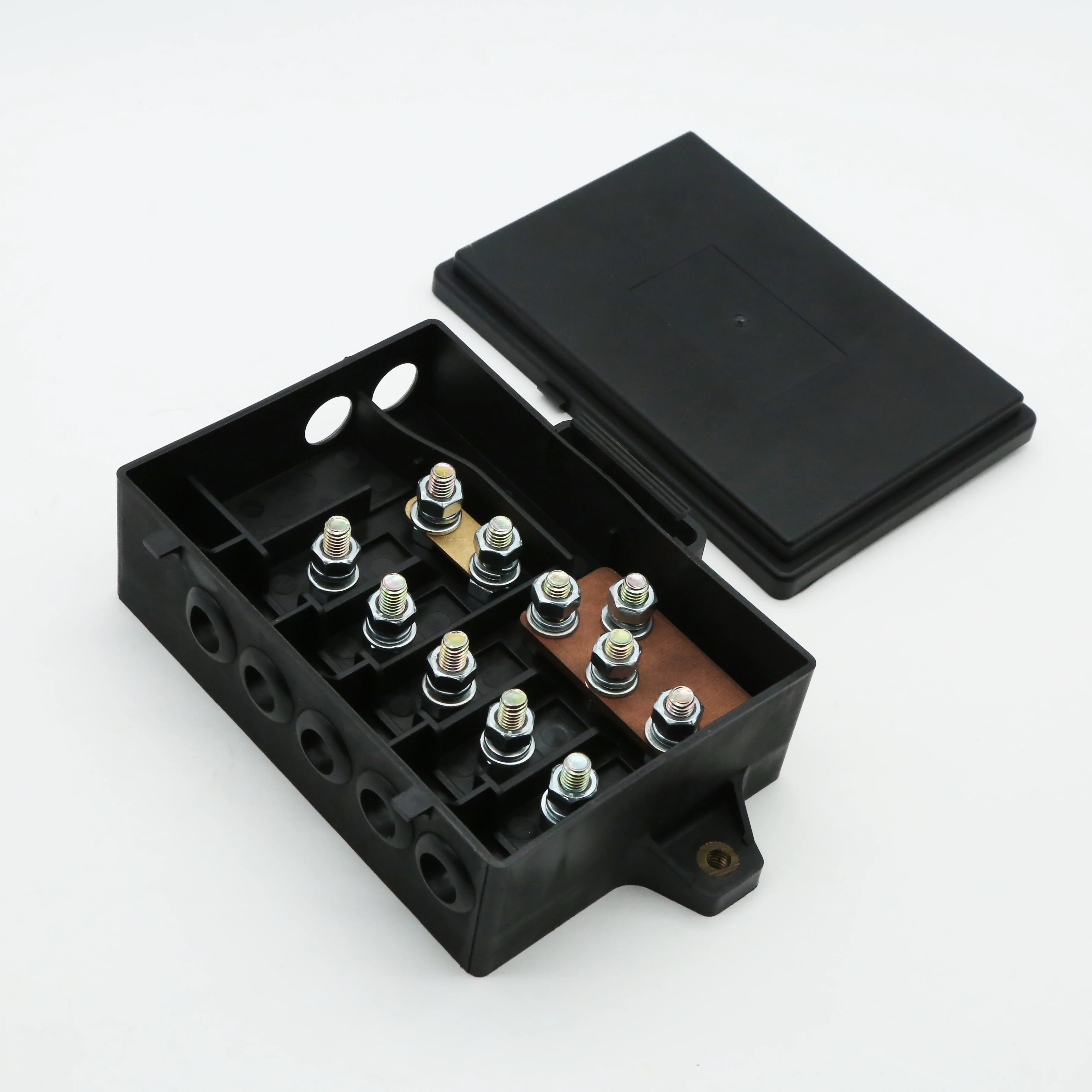 5P 5 Ways 200A Rated Current 48V DC MIDI Fuse Holder Electrical Junction Box for ANS MIDI Fuse