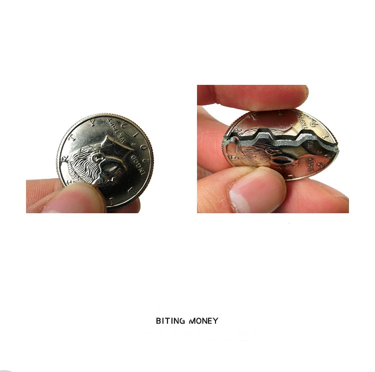 Классическая Магическая монета крупным планом складная трюк