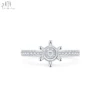 18K Solid White Gold