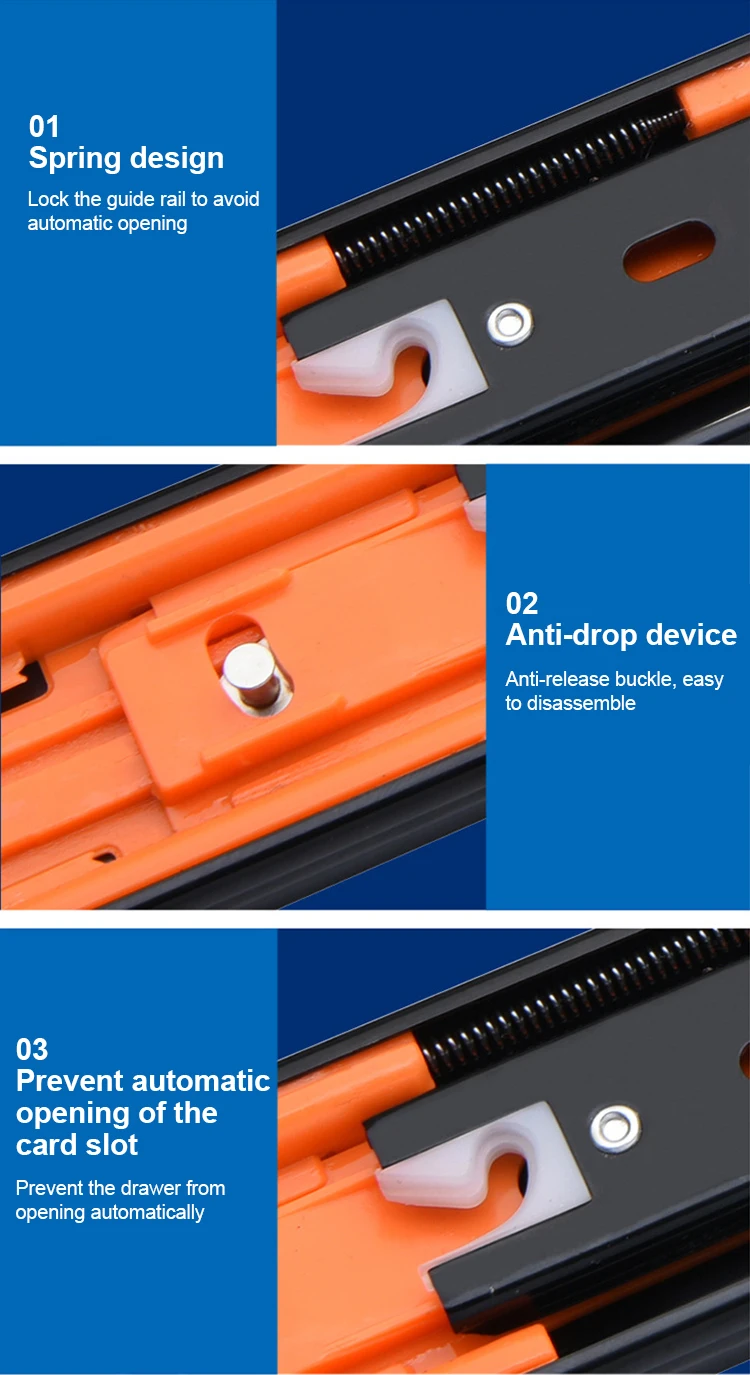 Jaya Drawer Slides Soft Close Ball Bearing Drawer Slide Push Open Touch