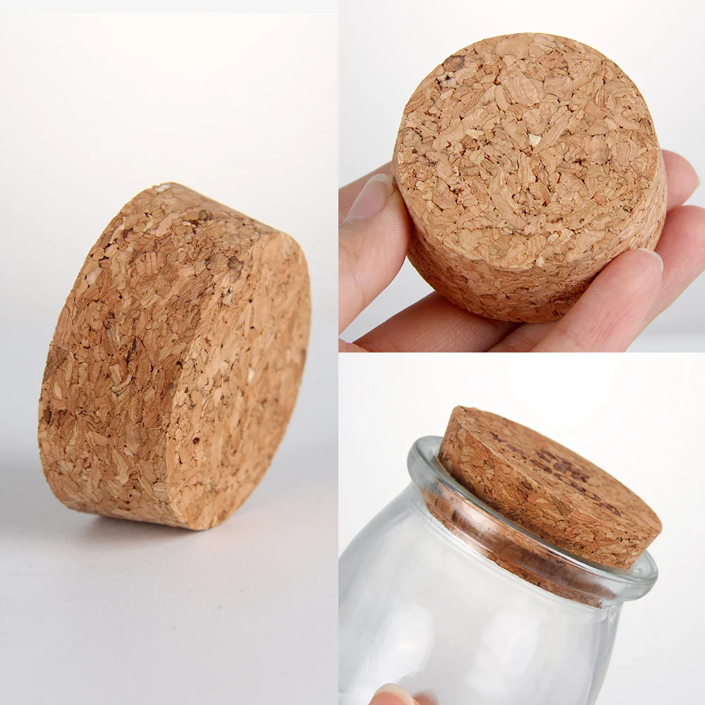 150ml Empty Glass Yogurt Container 5oz Round Jelly Glass Dairy Milk Pudding Jar with Cork