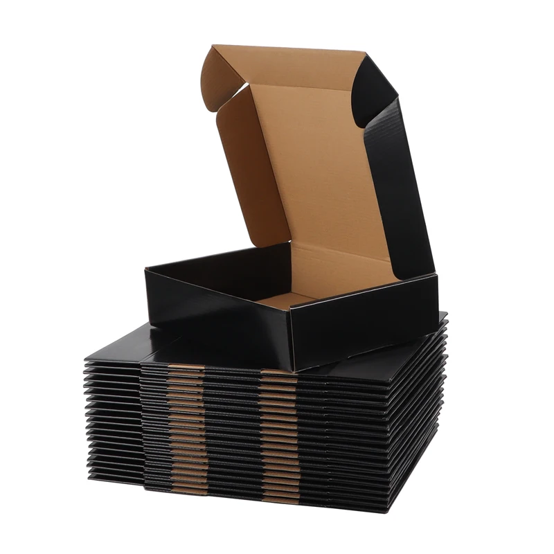 Custom Luxury Black Cardboard Corrugated Gift Watch Box Best Welcome Luxury Ecommerce Packaging with Embossing Printing Shipping