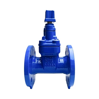 Buried F4 Soft Seal Square Gate Valve GGG50 DN100 17.6KG 4 Inch Wooden Box Water Epoxy Resin Normal Temperature QT450 General
