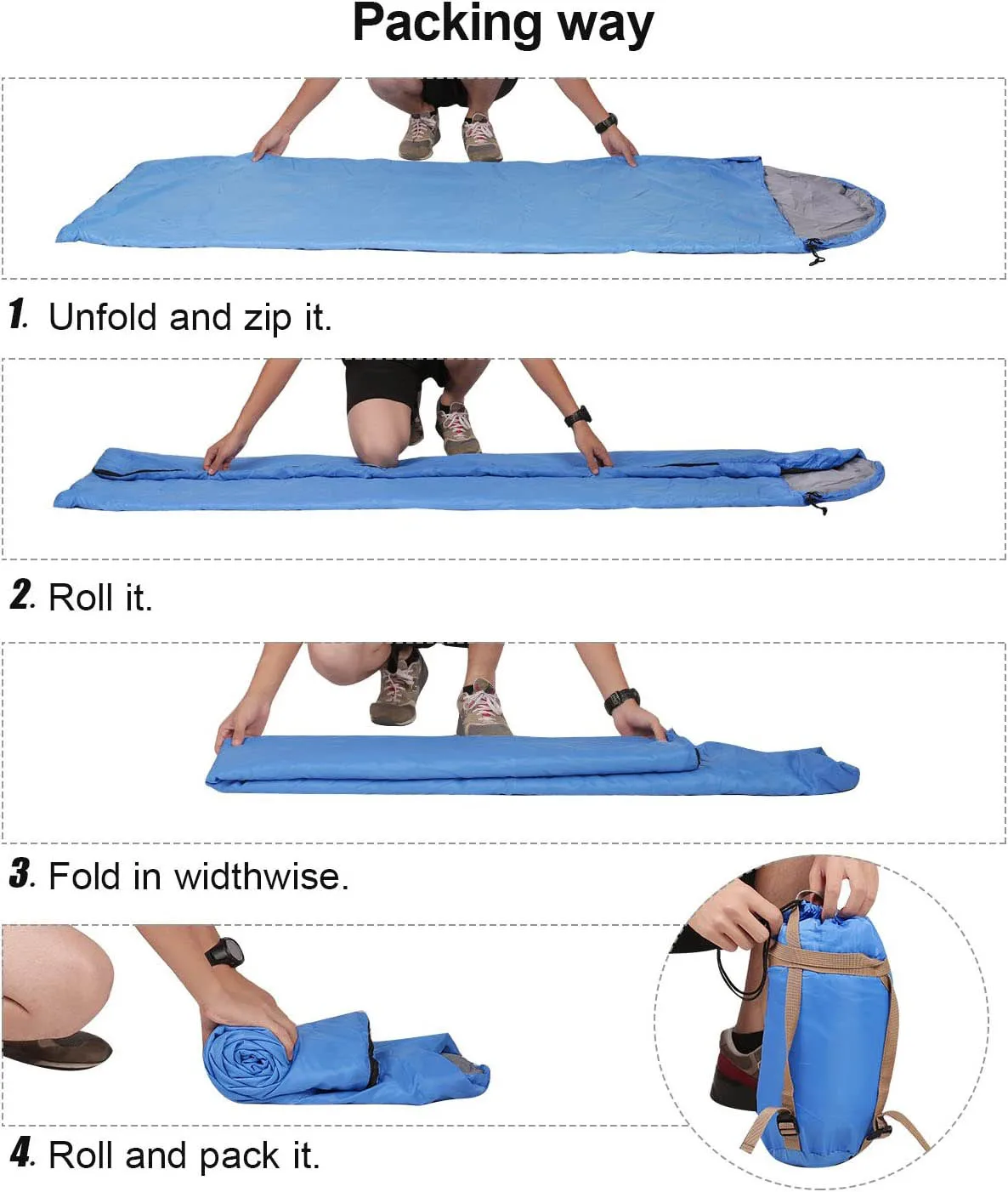 WOQI Ultra-Light Sleeping Bag Perfect for Warm Weather Camping