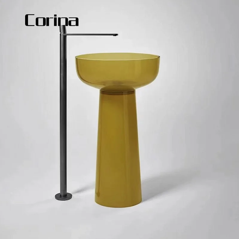 Factory Directly Material Solid Surface clear Sink Bathroom Sinks Transparent Wash Basin
