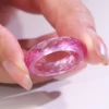 lab grown Rubellite ring