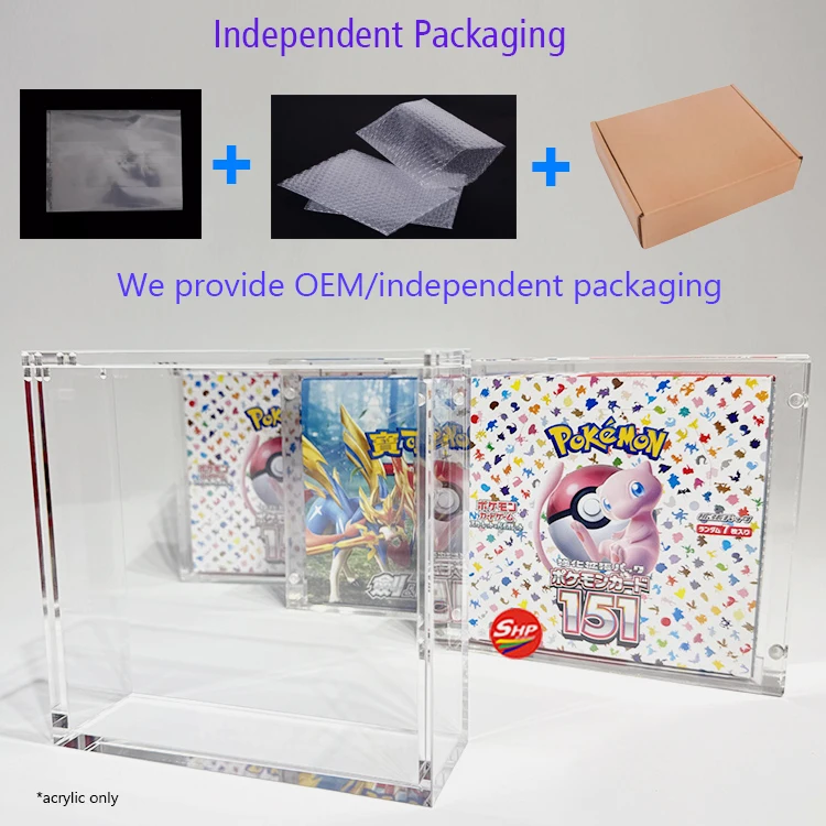 SHP High Quality Acrylic Pokemon Center Original Pokemon Card Game TCG  Stellar Miracle Japanese Booster Box Large Size Case