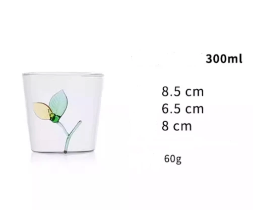 Wholesale Custom Handmade Wizard of Oz 3D Plant Decorated Glass Cup