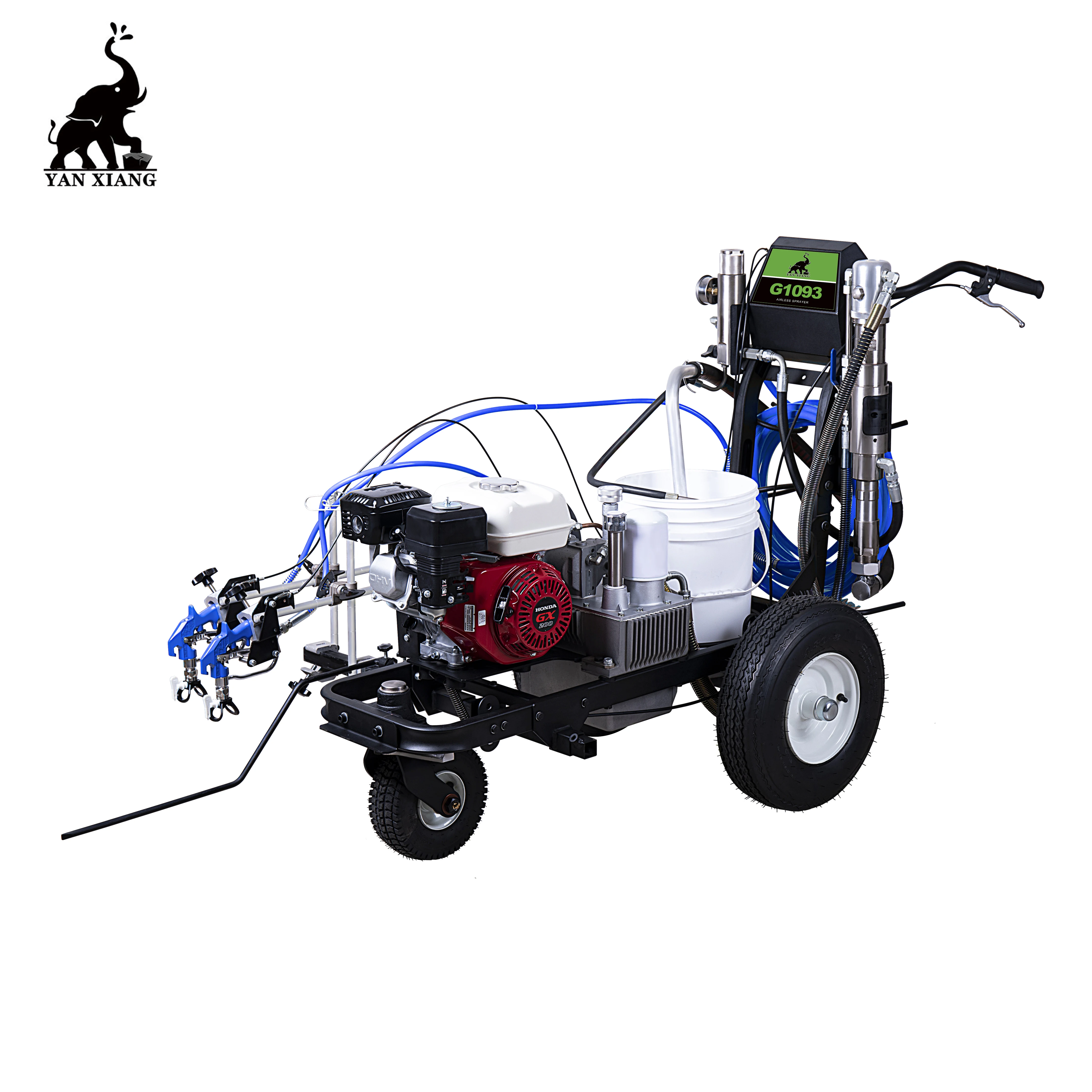 G1093 Hot Selling Hydraulic Workhorse Airless Striper Road Line Marking Machine with Honda Engine 6.5HP 250Bar 150m/min