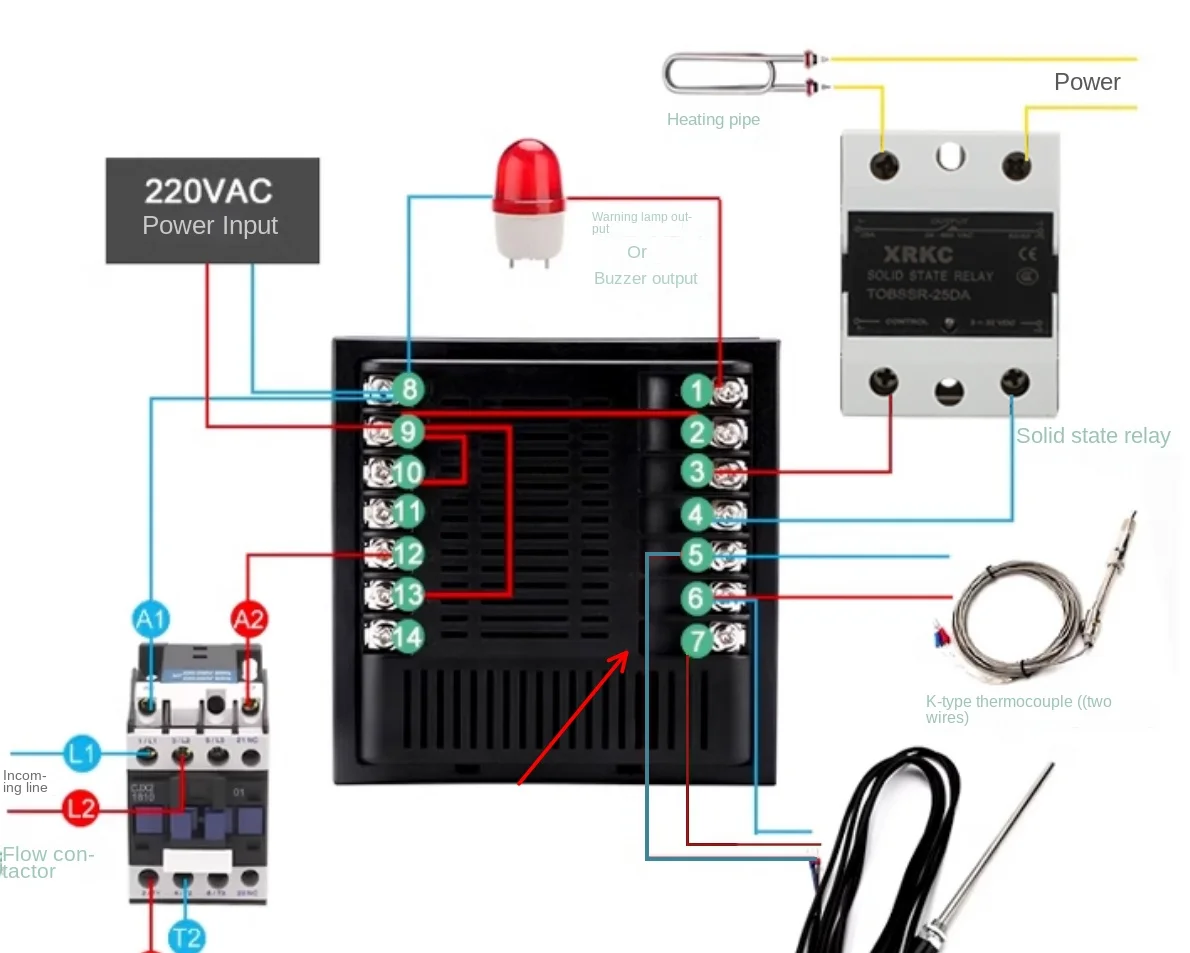 BT6-D 72*72mm Digital Display PID Temperature Controller with RS485 Communication and Timing Function Industry Thermostat