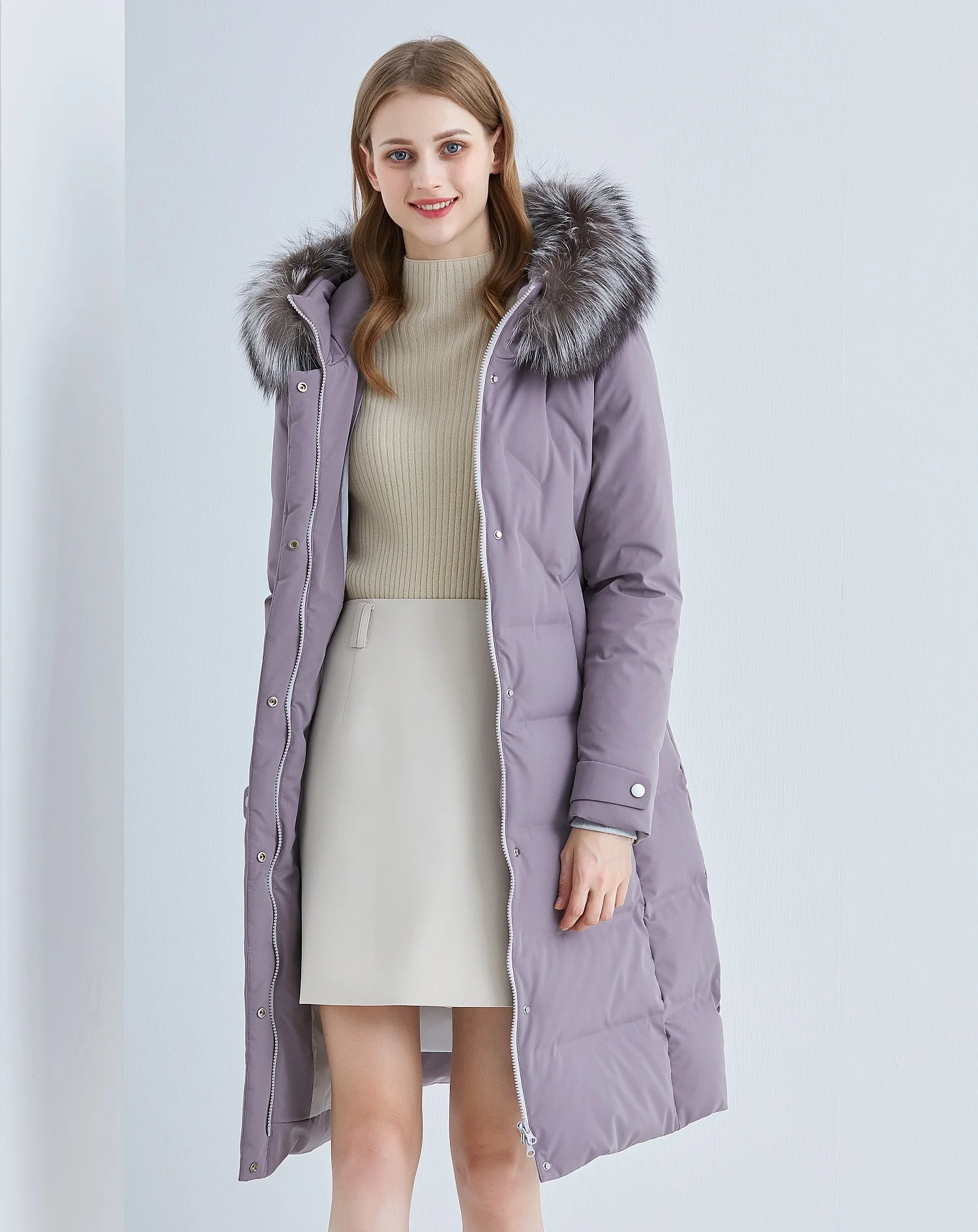 Winter Mink Leather Down Jacket 