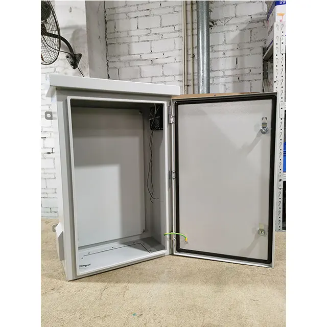 Fully Weld IP66 Aluminum Anodized Extrusion Enclosure With Vent Hood Outdoor Lithium Battery Cabinet Sheet Metal Fabrication