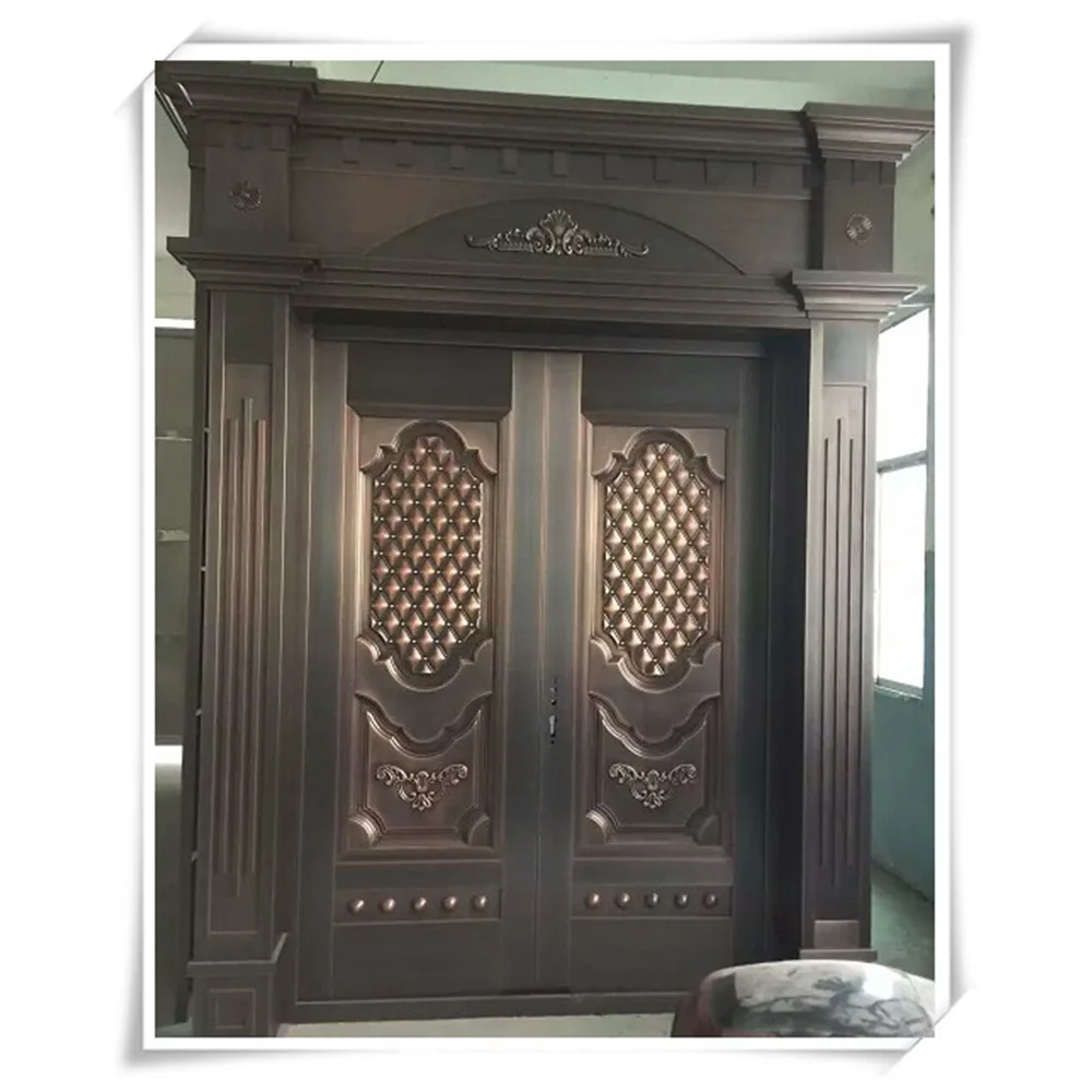 Cheap Price Customized American Style Imitated Copper Front Door Designs for Home