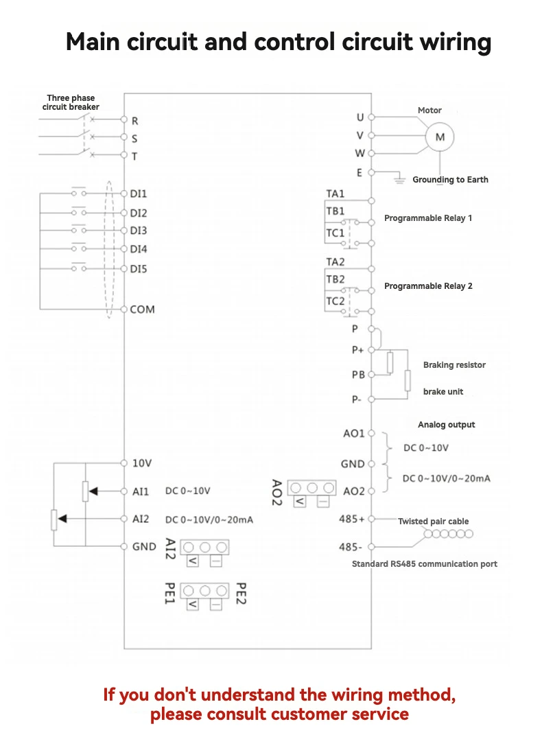 22KW-185KW AC Inverter 790 Series 4KW Rated Power VFD Frequency Control Motor Speed Regulation
