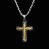 Xl0198 croce in oro nero
