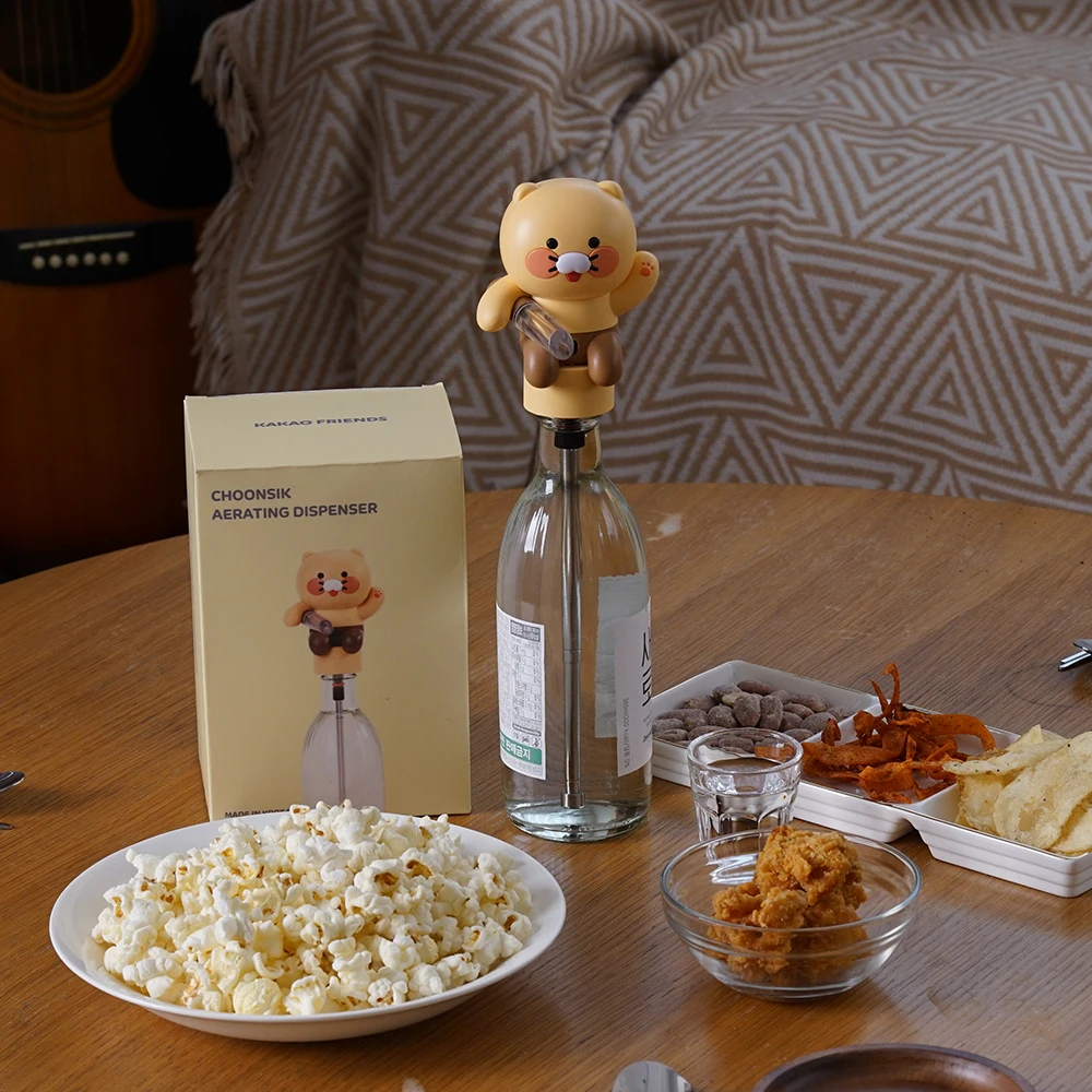 Kakao Friends Choonsik Soju Dispenser - One-Touch Aerator