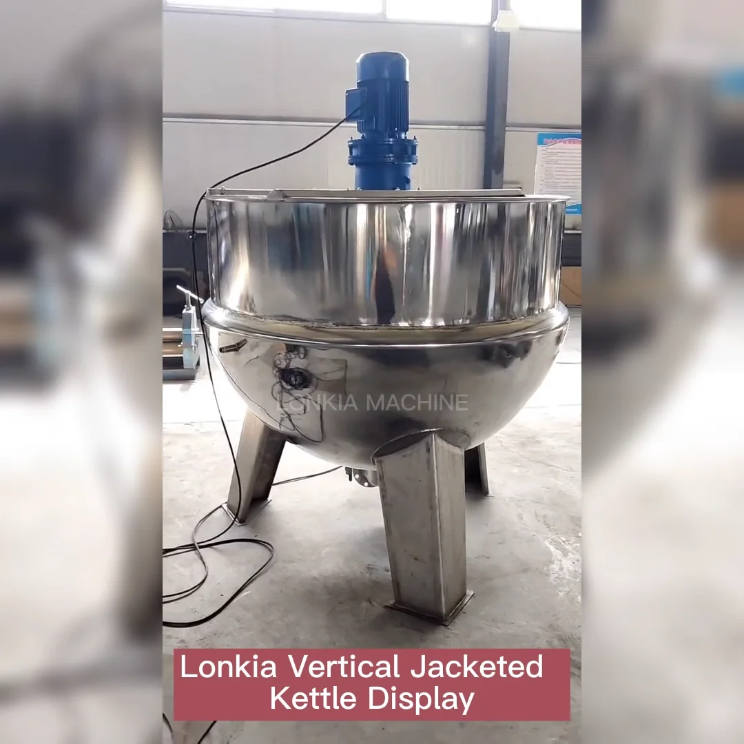 Lonkia 200l Vertical Stainless Steel Jacketed Pan High Temperature