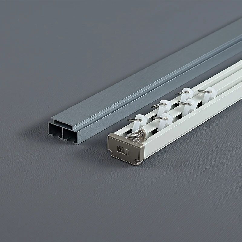 Aluminium Alloy Bendable Curtain Track Ceiling Mount Curtain Double