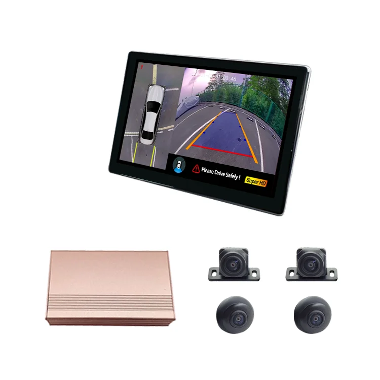 Wemaer OEM Universal 2D Bird View System Split Screen Mini Car Reversing Aid AVM Safety Driving Assistance 360 Car Camera