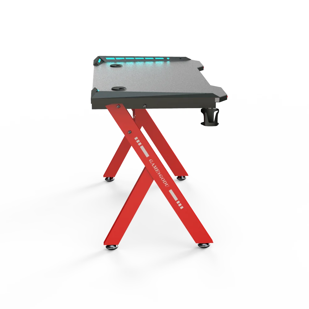 BEISIJIE Computer Desk PC Gamer Table LED Light