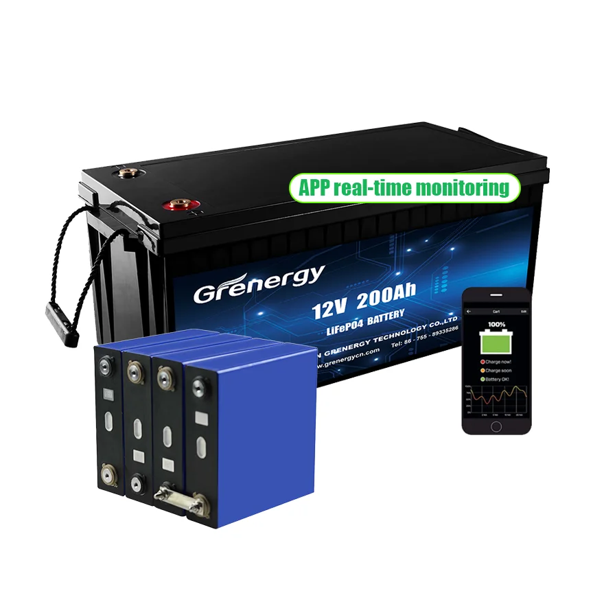 Smart APP UL CE 2Kw Battery Lithium Ion RV Lifepo4 Battery Pack 480Wh 12V 100Ah 200Ah 500Ah App BMS Solar Power for Boat