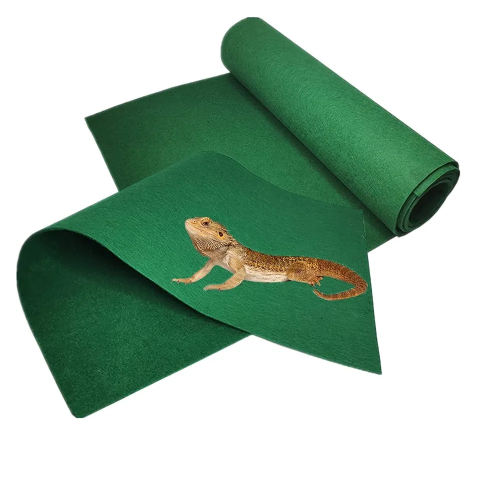 Tfwadmx Reptile Carpet Sand Mat for Bearded Dragon Terrarium Substrate Liner Brown Leopard Gecko Tank Accessories Lizard Bedding Mats for Tortoise Turtle Snake Chameleon with Tweezers 
