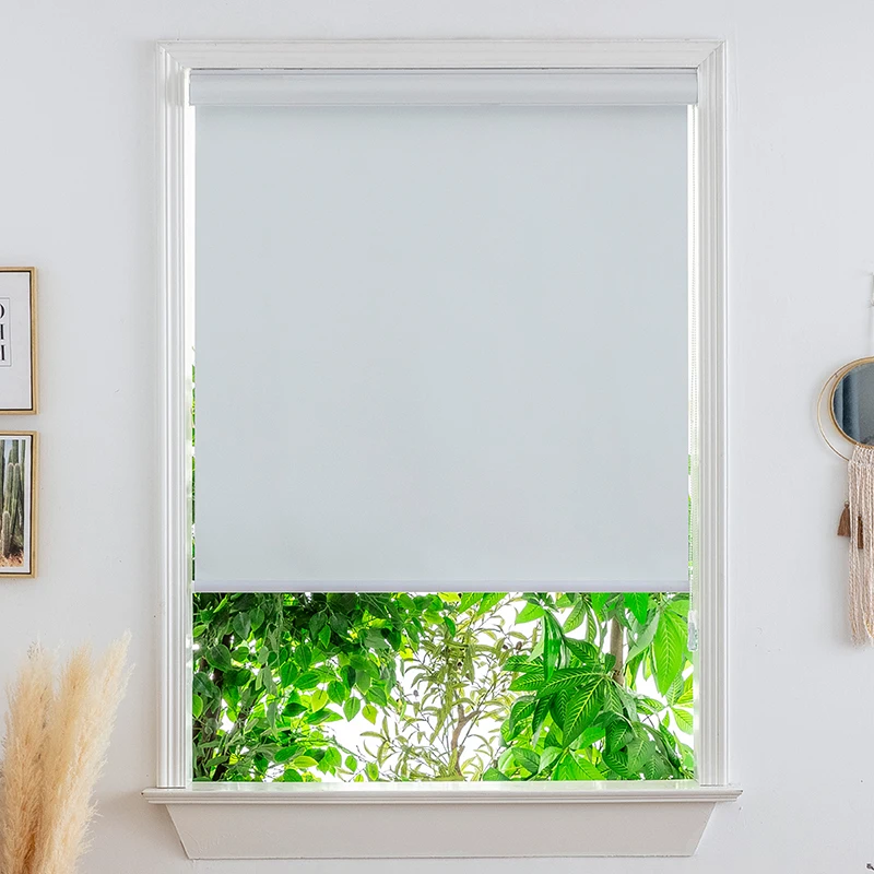 Smart Blinds Black Out Motorized Automatic With Battery Operated Smart Wifi Roller Fabric Blinds for Windows Shades